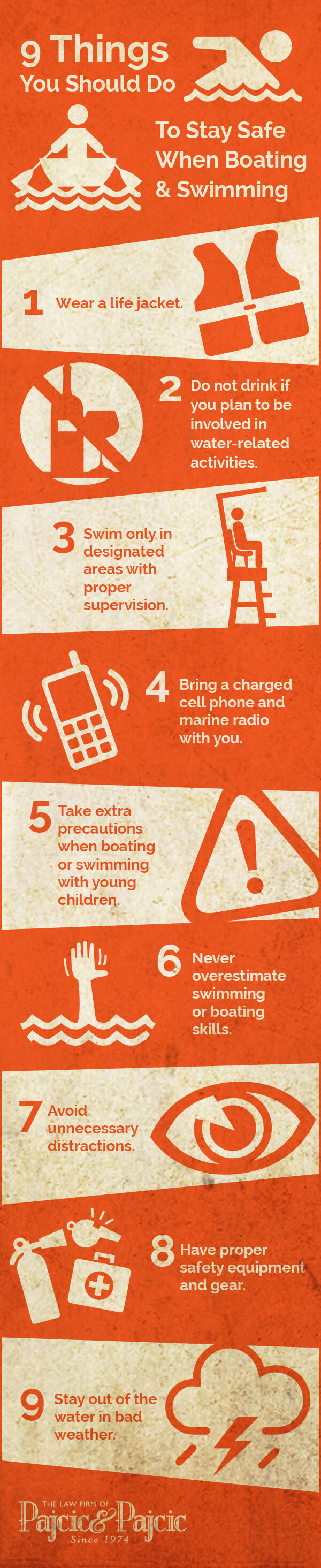 9 Things You Should Do to Stay Safe When Boating and Swimming infographic